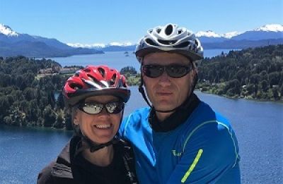 Connie Demmel Cycling on the  tour with redspokes